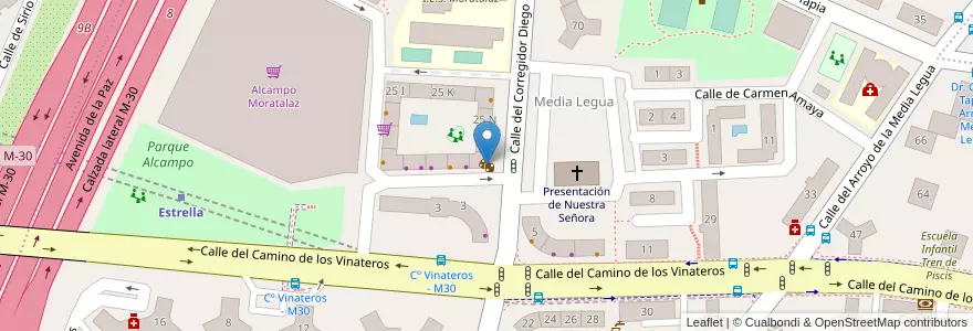 Mapa de ubicacion de Azar Casinos en Sepanyol, Comunidad De Madrid, Comunidad De Madrid, Área Metropolitana De Madrid Y Corredor Del Henares, Madrid.
