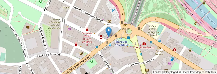 Mapa de ubicacion de Azika Fast Food en إسبانيا, منطقة مدريد, منطقة مدريد, Área Metropolitana De Madrid Y Corredor Del Henares, مدريد.
