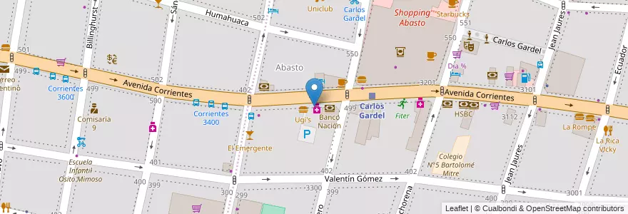 Mapa de ubicacion de Azucar Abasto, Balvanera en Argentina, Ciudad Autónoma De Buenos Aires, Comuna 5, Comuna 3, Buenos Aires.