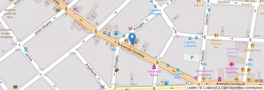 Mapa de ubicacion de Azucar Belgrano, Palermo en Argentinien, Ciudad Autónoma De Buenos Aires, Buenos Aires, Comuna 15.