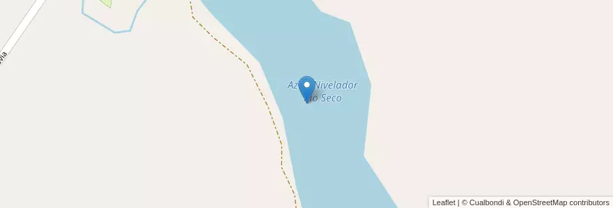 Mapa de ubicacion de Azud Nivelador Rio Seco en Argentina, Córdoba, Departamento Río Seco, Pedanía Villa De María, Municipio De Villa De María.