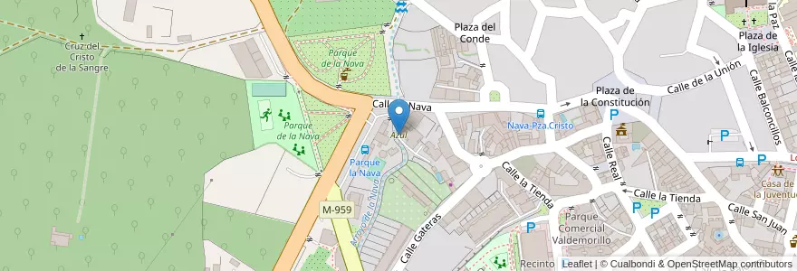 Mapa de ubicacion de Azul en Испания, Мадрид, Мадрид, Cuenca Del Guadarrama, Valdemorillo.
