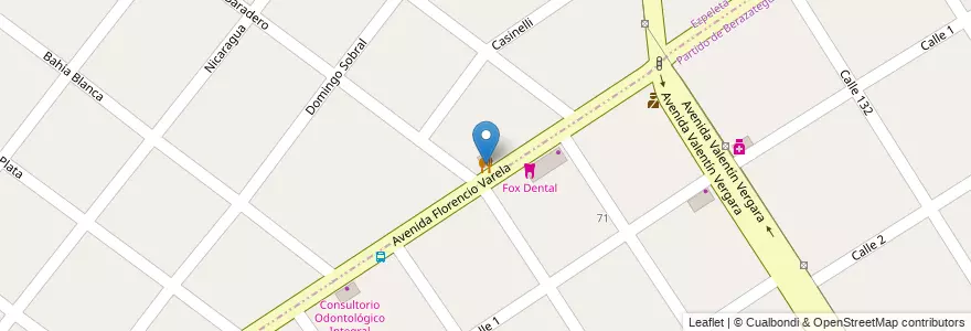 Mapa de ubicacion de Azul Azul en アルゼンチン, ブエノスアイレス州, Ezpeleta.