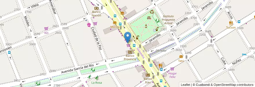 Mapa de ubicacion de Azul, Saavedra en アルゼンチン, Ciudad Autónoma De Buenos Aires, ブエノスアイレス, Comuna 13.