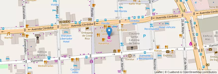 Mapa de ubicacion de Azul, San Nicolas en Аргентина, Буэнос-Айрес, Comuna 1, Буэнос-Айрес.