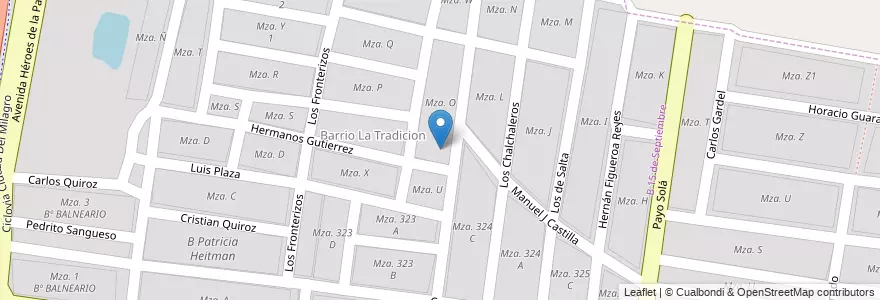 Mapa de ubicacion de B 15 de Septiembre en アルゼンチン, サルタ州, Capital, Municipio De Salta.