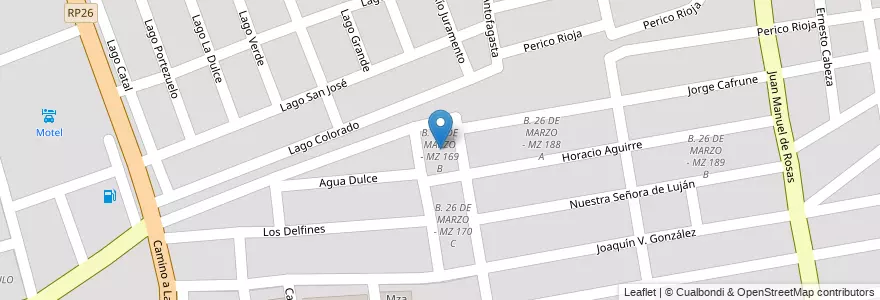 Mapa de ubicacion de B. 26 DE MARZO - MZ 169 B en 아르헨티나, Salta, Capital, Municipio De Salta, Salta.