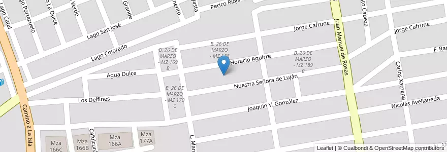 Mapa de ubicacion de B. 26 DE MARZO - MZ 188 B en Argentine, Salta, Capital, Municipio De Salta, Salta.