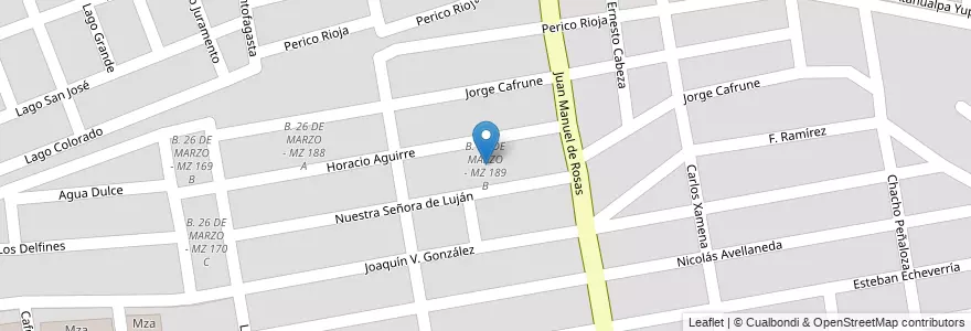 Mapa de ubicacion de B. 26 DE MARZO - MZ 189 B en Argentina, Salta, Capital, Municipio De Salta, Salta.