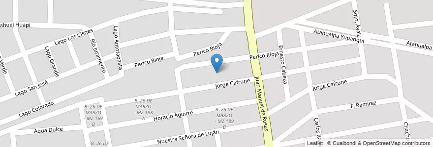 Mapa de ubicacion de B. 26 DE MARZO - MZ 189 D en Arjantin, Salta, Capital, Municipio De Salta, Salta.