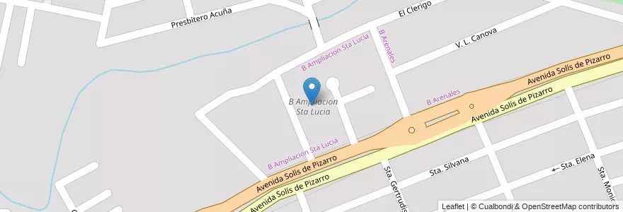 Mapa de ubicacion de B Ampliacion Sta Lucia en 阿根廷, Salta, Capital, Municipio De Salta, Salta.