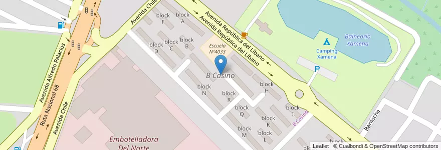 Mapa de ubicacion de B Casino en 아르헨티나, Salta, Capital, Municipio De Salta, Salta.