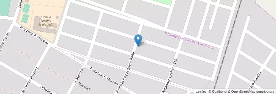 Mapa de ubicacion de B Cooperativa Policial 15 de Febrero en Argentina, Salta, Capital, Municipio De Salta, Salta.
