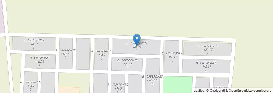 Mapa de ubicacion de B . CRESPONES - MZ 15 A en アルゼンチン, サルタ州, San José De Los Cerrillos.