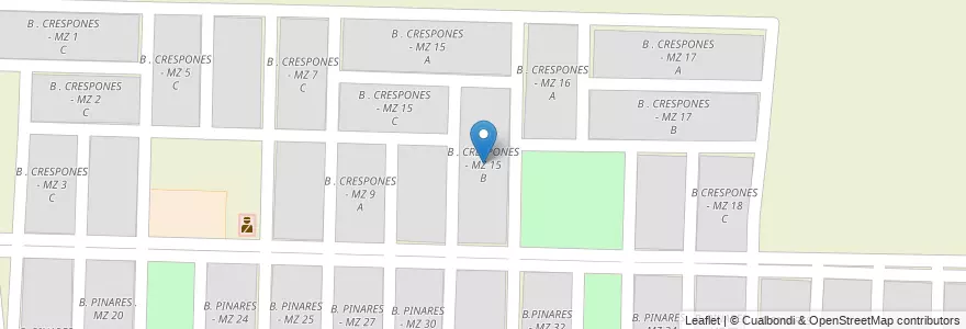 Mapa de ubicacion de B . CRESPONES - MZ 15 B en Arjantin, Salta, San José De Los Cerrillos, Municipio De Cerrillos.