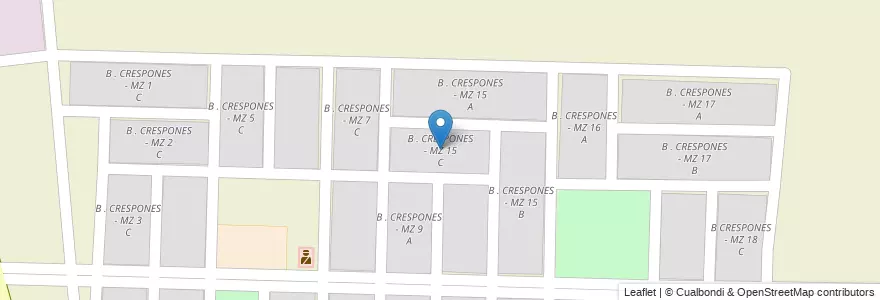 Mapa de ubicacion de B . CRESPONES - MZ 15 C en 아르헨티나, Salta, San José De Los Cerrillos.