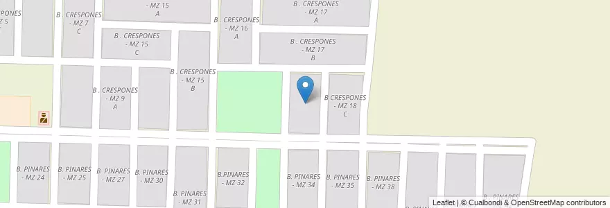 Mapa de ubicacion de B CRESPONES - MZ 17 D en 아르헨티나, Salta, San José De Los Cerrillos, Municipio De Cerrillos.