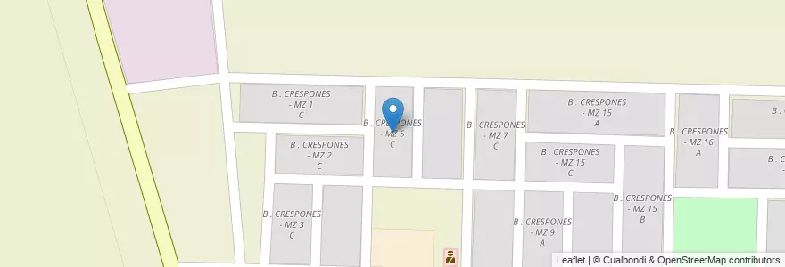 Mapa de ubicacion de B . CRESPONES - MZ 5 C en Arjantin, Salta, San José De Los Cerrillos.