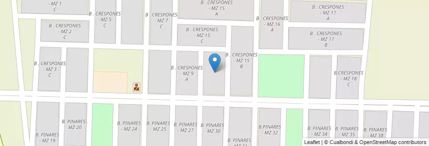 Mapa de ubicacion de B . CRESPONES - MZ 8 A en 阿根廷, Salta, San José De Los Cerrillos, Municipio De Cerrillos.