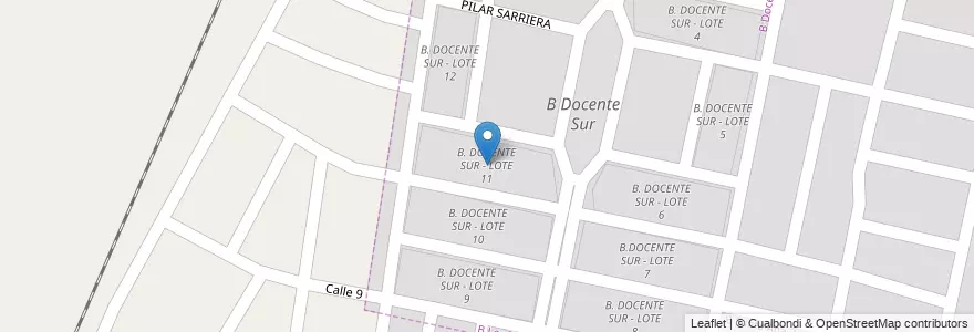 Mapa de ubicacion de B. DOCENTE SUR - LOTE 11 en Аргентина, Сальта, Capital, Municipio De Salta, Salta.