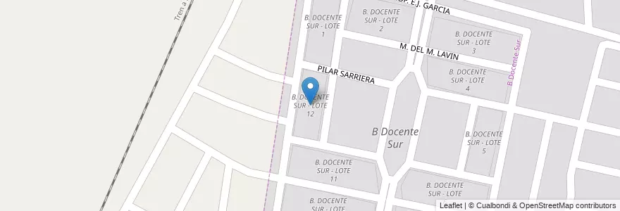 Mapa de ubicacion de B. DOCENTE SUR - LOTE 12 en Argentina, Salta, Capital, Municipio De Salta, Salta.