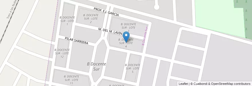 Mapa de ubicacion de B. DOCENTE SUR - LOTE 4 en Аргентина, Сальта, Capital, Municipio De Salta, Salta.