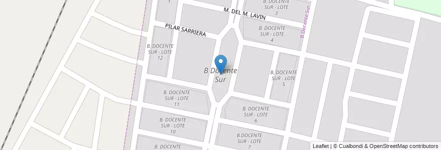 Mapa de ubicacion de B Docente Sur en Arjantin, Salta, Capital, Municipio De Salta, Salta.