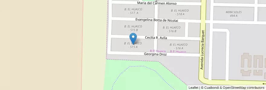 Mapa de ubicacion de B. EL HUAICO - 515 A en Argentinië, Salta, Capital, Municipio De Salta.