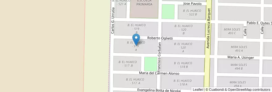 Mapa de ubicacion de B. EL HUAICO - 519 . A en Argentinië, Salta, Capital, Municipio De Salta.