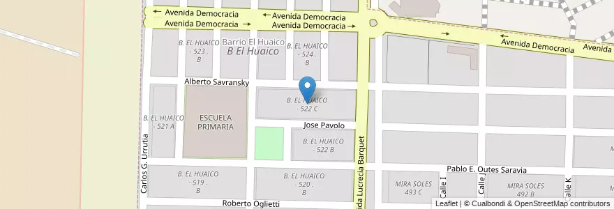 Mapa de ubicacion de B. EL HUAICO - 522 C en Argentina, Salta, Capital, Municipio De Salta, Salta.