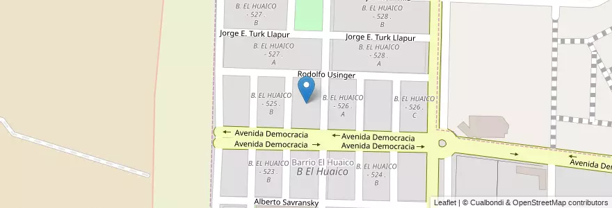 Mapa de ubicacion de B. EL HUAICO - 525 . C en アルゼンチン, サルタ州, Capital, Municipio De Salta.