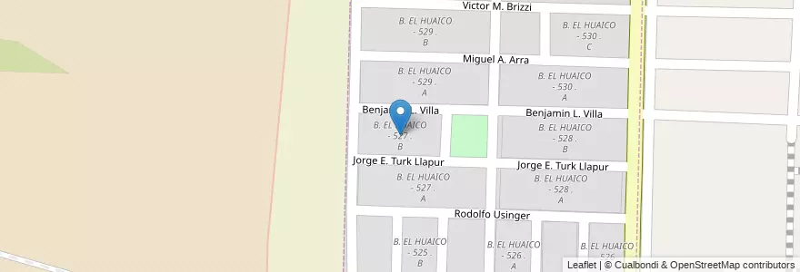 Mapa de ubicacion de B. EL HUAICO - 527 . B en アルゼンチン, サルタ州, Capital, Municipio De Salta.