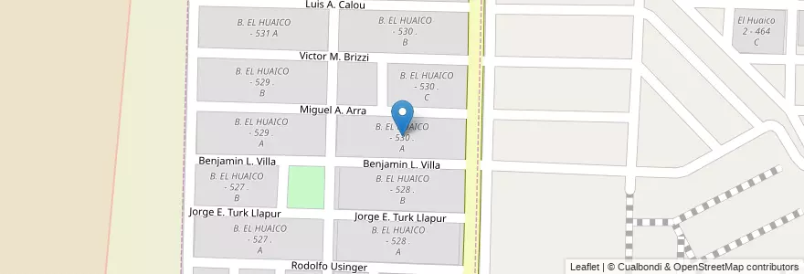 Mapa de ubicacion de B. EL HUAICO - 530 . A en 아르헨티나, Salta, Capital, Municipio De Salta, Salta.