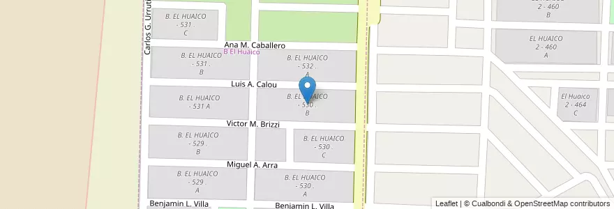 Mapa de ubicacion de B. EL HUAICO - 530 . B en Argentine, Salta, Capital, Municipio De Salta, Salta.