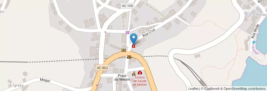 Mapa de ubicacion de B. Garrido Moreno en Spanien, Galicien, A Coruña, Ortegal, Mañón.