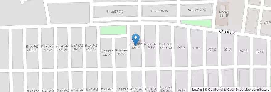 Mapa de ubicacion de B. LA PAZ - MZ 11 en Argentine, Salta, Capital, Municipio De Salta, Salta.