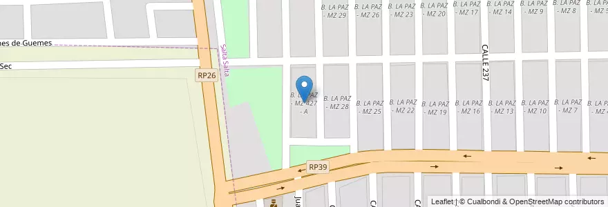 Mapa de ubicacion de B. LA PAZ - MZ 427 - A en Argentinien, Salta, Capital, Municipio De Salta, Salta.