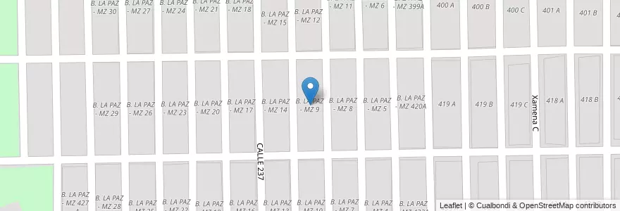 Mapa de ubicacion de B. LA PAZ - MZ 9 en Arjantin, Salta, Capital, Municipio De Salta, Salta.