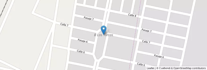 Mapa de ubicacion de B Los Tarcos en アルゼンチン, サルタ州, Capital, Municipio De Salta, Salta.