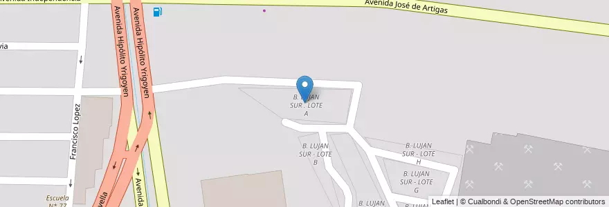 Mapa de ubicacion de B. LUJAN SUR . LOTE A en アルゼンチン, サルタ州, Capital, Municipio De Salta, Salta.