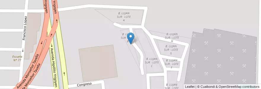 Mapa de ubicacion de B. LUJAN SUR - LOTE B en アルゼンチン, サルタ州, Capital, Municipio De Salta, Salta.