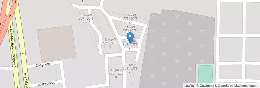 Mapa de ubicacion de B. LUJAN SUR - LOTE F en アルゼンチン, サルタ州, Capital, Municipio De Salta, Salta.