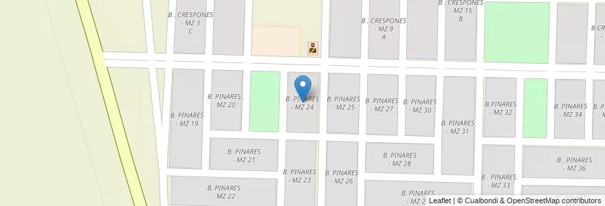 Mapa de ubicacion de B. PINARES - MZ 24 en アルゼンチン, サルタ州, San José De Los Cerrillos, Municipio De Cerrillos.