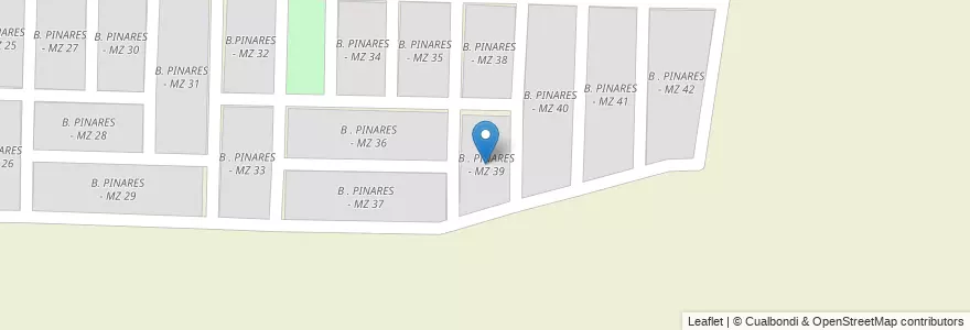 Mapa de ubicacion de B . PINARES - MZ 39 en アルゼンチン, サルタ州, San José De Los Cerrillos, Municipio De Cerrillos.