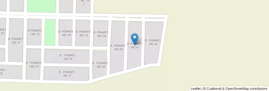 Mapa de ubicacion de B. PINARES - MZ 41 en Argentinië, Salta, San José De Los Cerrillos, Municipio De Cerrillos.