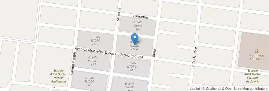Mapa de ubicacion de B. SAN ISIDRO - M B en آرژانتین, Salta, Cafayate, Municipio De Cafayate.
