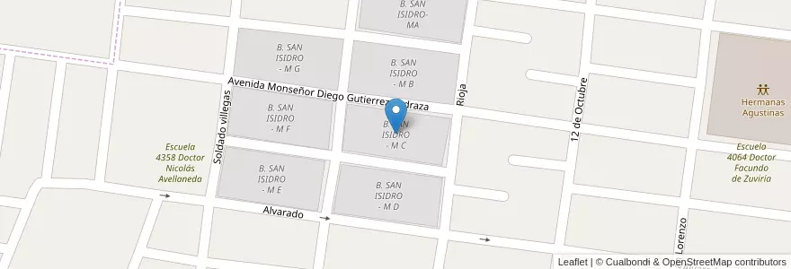 Mapa de ubicacion de B. SAN ISIDRO - M C en الأرجنتين, Salta, Cafayate, Municipio De Cafayate.