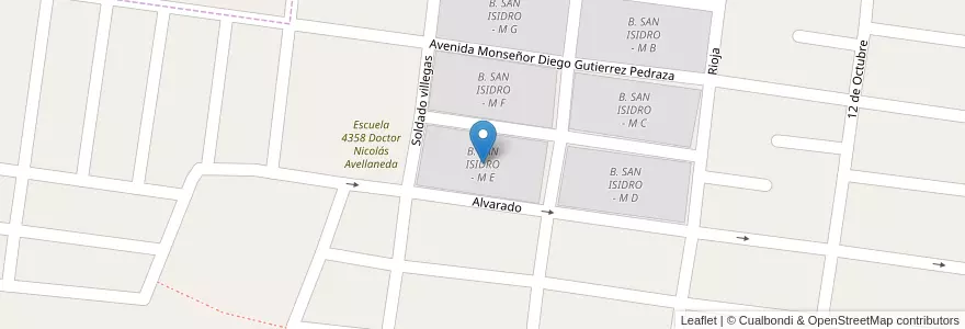 Mapa de ubicacion de B. SAN ISIDRO - M E en الأرجنتين, Salta, Cafayate, Municipio De Cafayate.