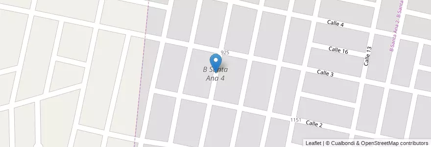 Mapa de ubicacion de B Santa Ana 4 en アルゼンチン, サルタ州, Capital, Municipio De Salta, Salta.