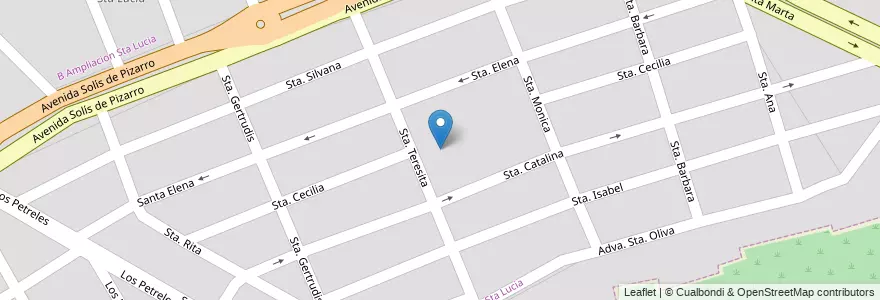 Mapa de ubicacion de B Sta Lucia en アルゼンチン, サルタ州, Capital, Municipio De Salta, Salta.
